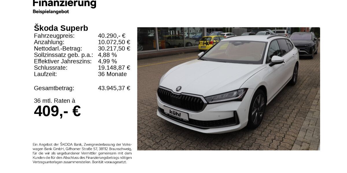 Skoda Superb 16.500 km 39.590 &euro; Gifhorn 38518