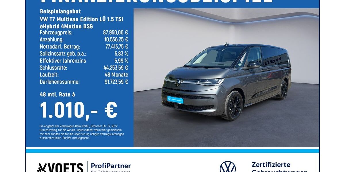VW T7 Multivan 5.000 km 87.950 &euro; Braunschweig 38124