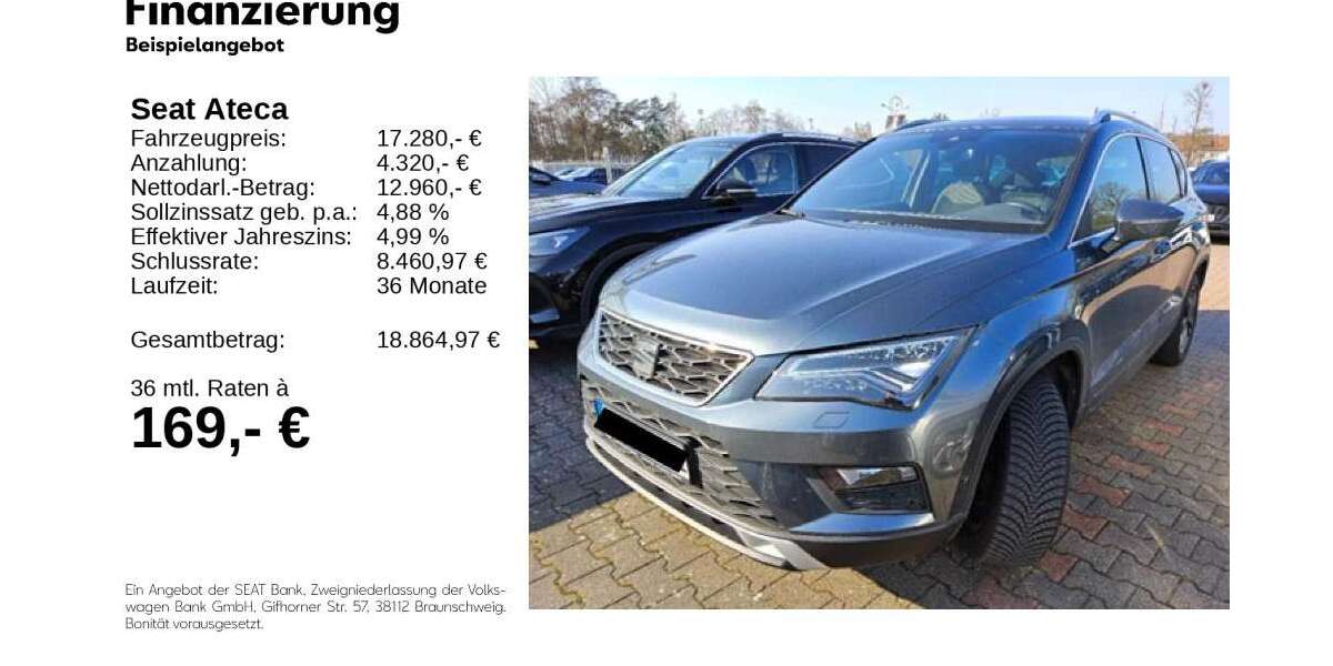 Seat Ateca 87.200 km 16.980 &euro; Gifhorn 38518