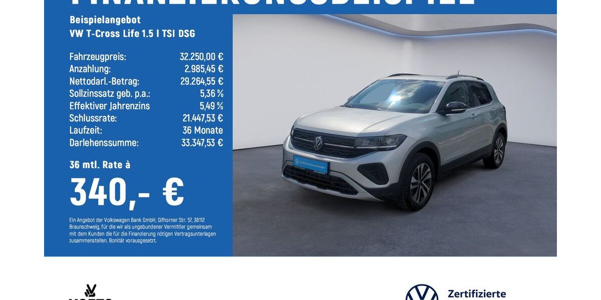 VW T-Cross 3.274 km 32.250 &euro; Braunschweig 38124