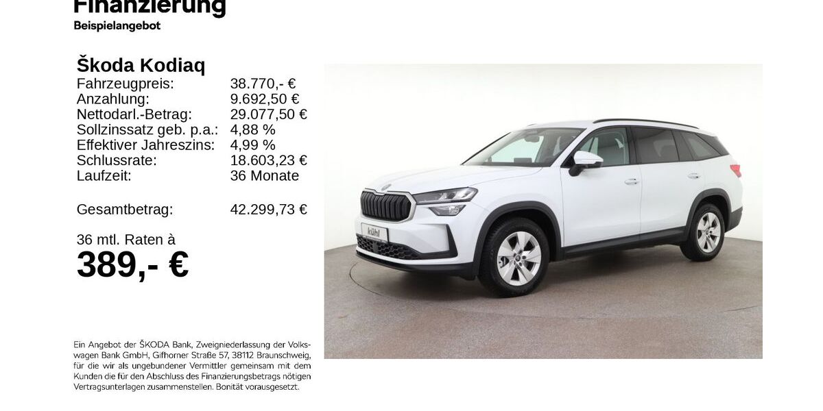 Skoda Kodiaq 16.140 km 38.280 &euro; Gifhorn 38518